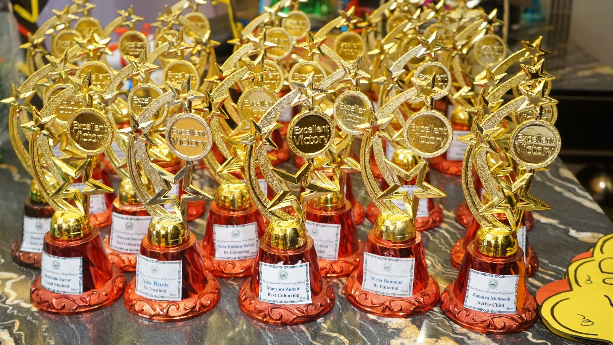 Prize Distribution Ceremony trophies