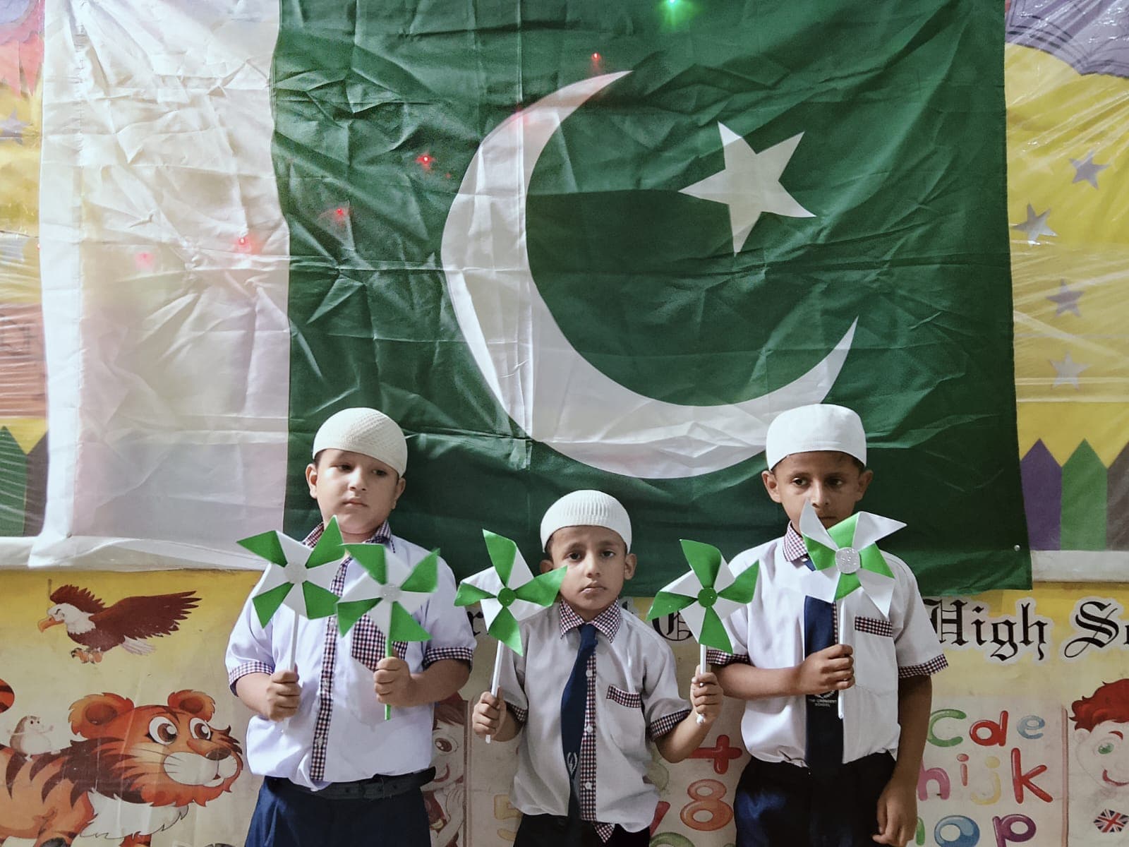 Students dressed for the Independence Day celebration
