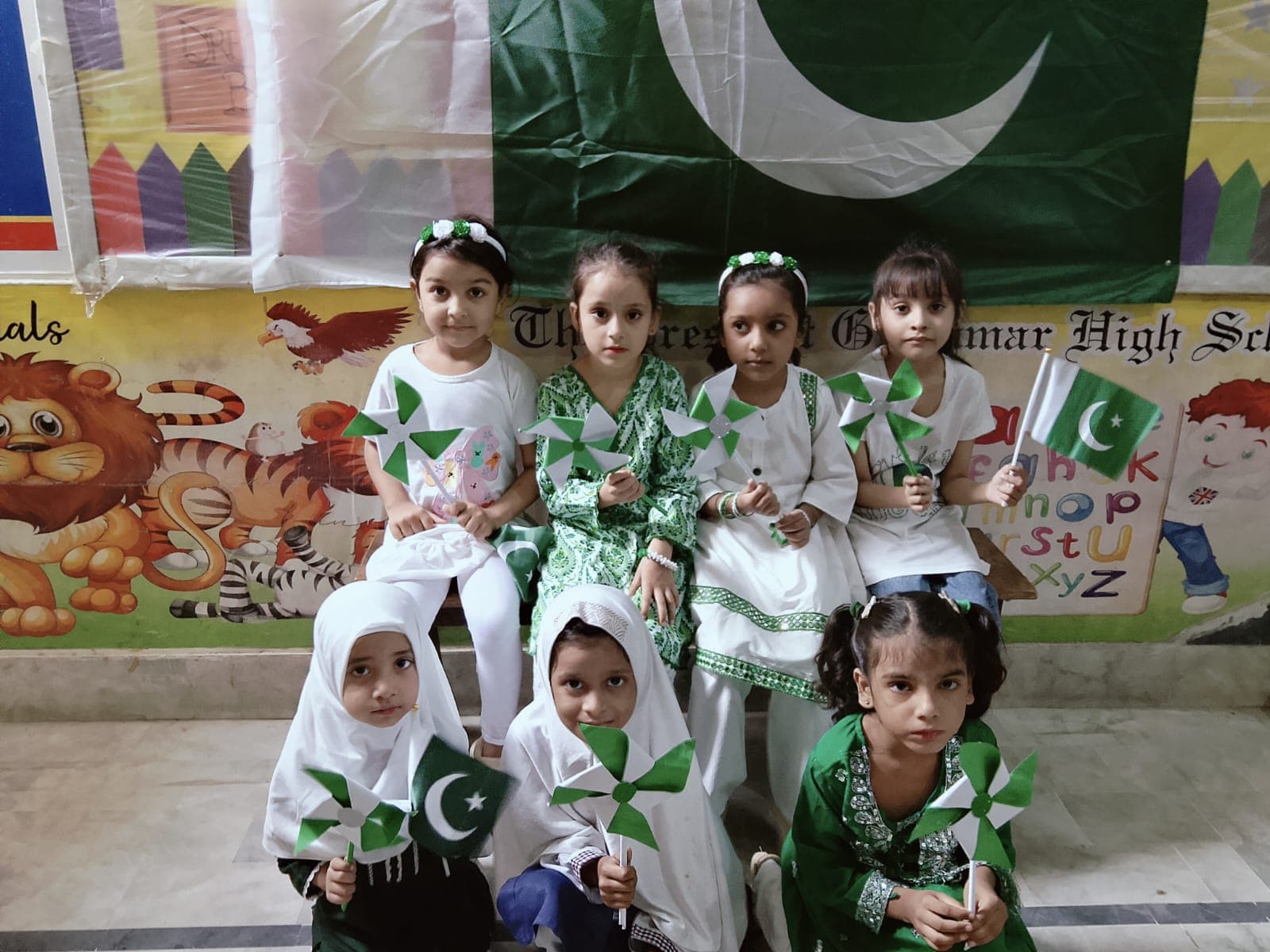 Students celebrating together on Independence Day